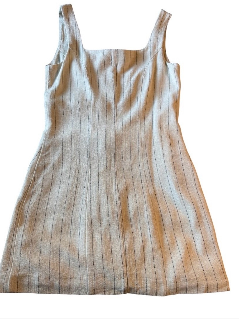 Women’s Cream Pinstripe Button-Front Dress - Picture 5 of 6
